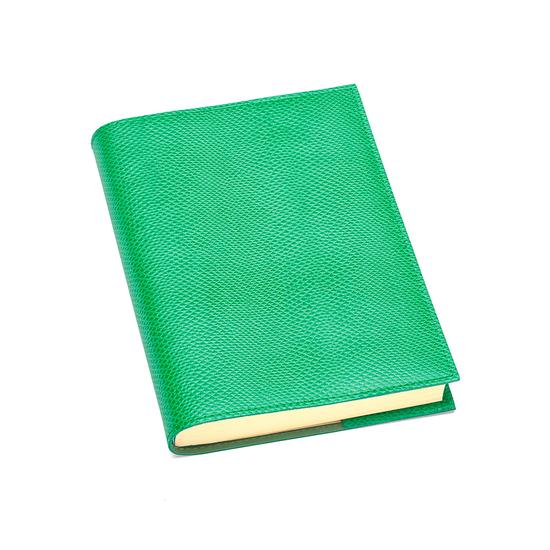 A5 Refillable Journal in Grass Green Lizard from Aspinal of London