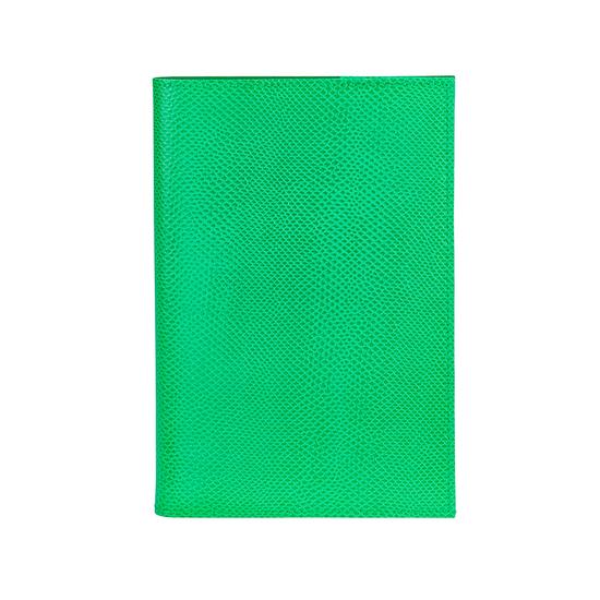 A5 Refillable Journal in Grass Green Lizard from Aspinal of London
