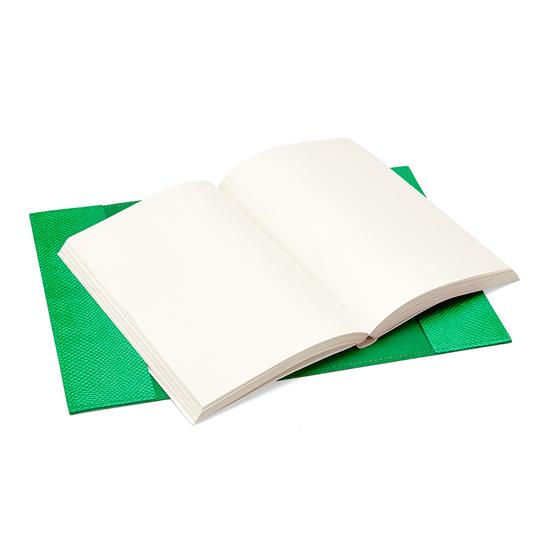 A5 Refillable Journal in Grass Green Lizard from Aspinal of London