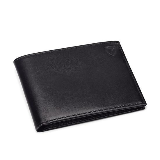 Billfold Wallet in Smooth Black & Bordeaux Snakeskin from Aspinal of London