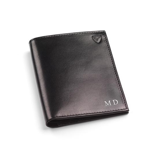 Double Credit Card Case with Back Pocket in Berry Lizard & Cream Suede from Aspinal of London