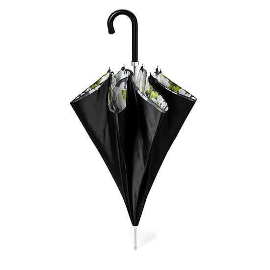 Beautiful Soul Stand Up Umbrella in Misty Blue & White Blossom Print from Aspinal of London