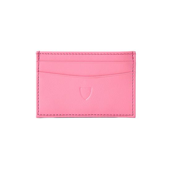 Slim Credit Card Case in Smooth Blossom & Blush Suede from Aspinal of London