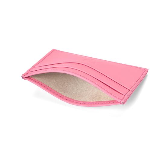Slim Credit Card Case in Smooth Blossom & Blush Suede from Aspinal of London