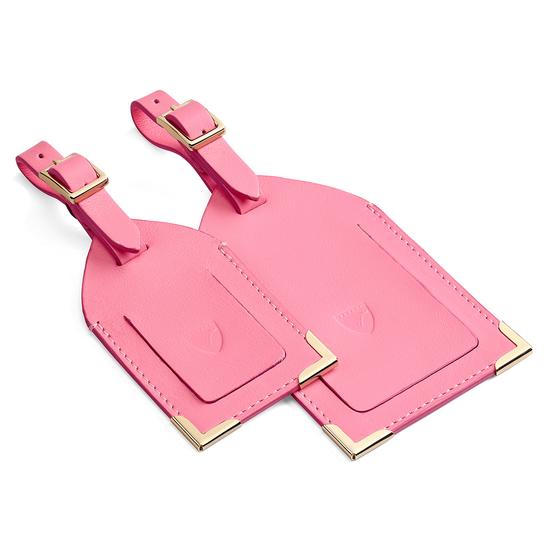 Set of 2 Luggage Tags in Smooth Blossom from Aspinal of London