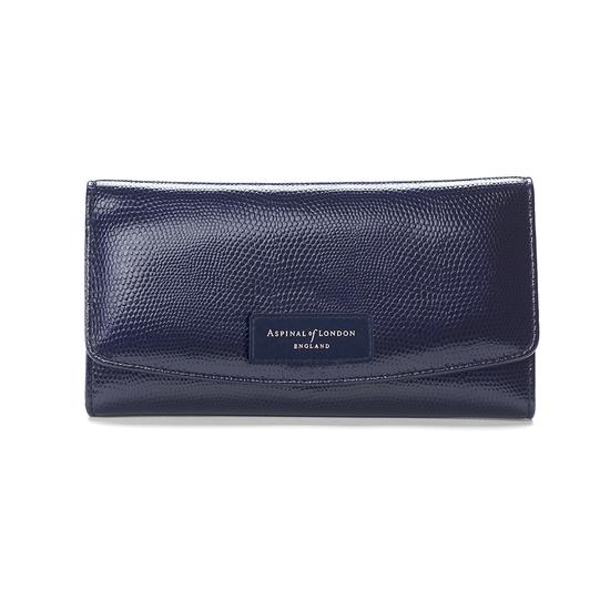 Brook Street Purse Wallet in Midnight Blue Lizard from Aspinal of London
