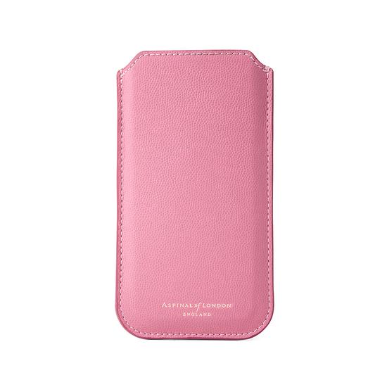 iPhone 6 / 7 Leather Sleeve in Blossom Kaviar & Blush Suede from Aspinal of London