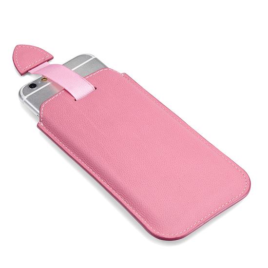 iPhone 6 / 7 Leather Sleeve in Blossom Kaviar & Blush Suede from Aspinal of London