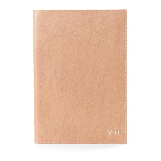 A4 Refillable Leather Journal in Deer Saffiano from Aspinal of London