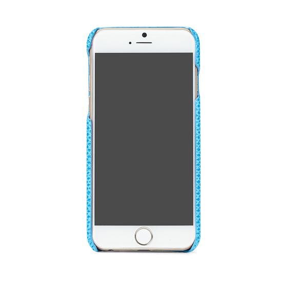 iPhone 7/8 Leather Cover in Aquamarine Lizard & Black Suede from Aspinal of London