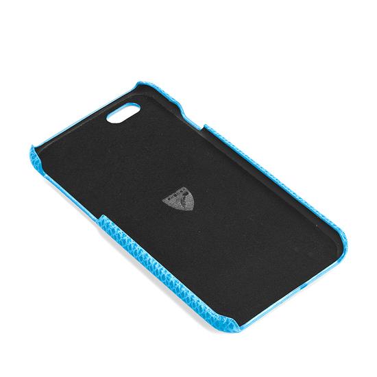 iPhone 7/8 Leather Cover in Aquamarine Lizard & Black Suede from Aspinal of London
