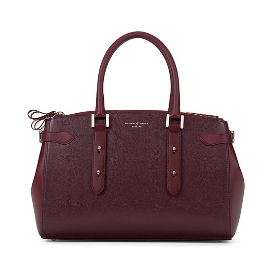 Brook Street Bag in Burgundy Saffiano from Aspinal of London