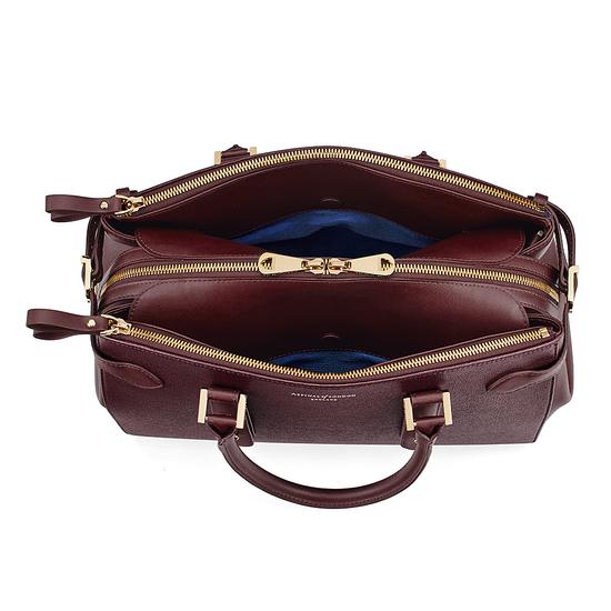 Brook Street Bag in Burgundy Saffiano from Aspinal of London
