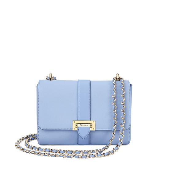 Small Lottie Bag in Misty Blue Kaviar from Aspinal of London