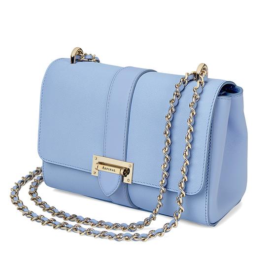 Small Lottie Bag in Misty Blue Kaviar from Aspinal of London