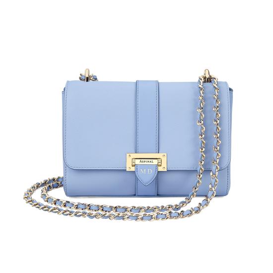 Small Lottie Bag in Misty Blue Kaviar from Aspinal of London