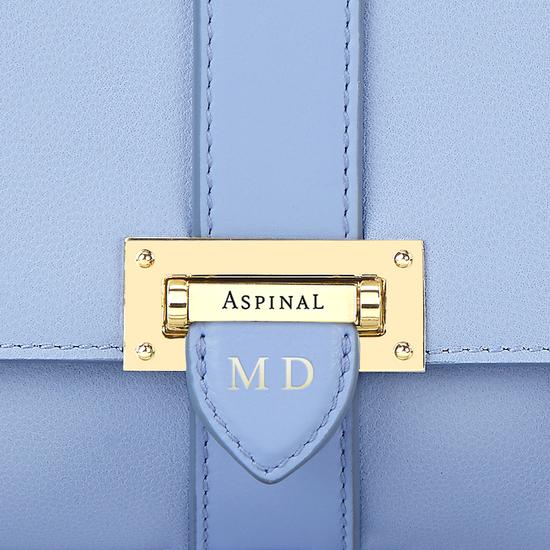 Small Lottie Bag in Misty Blue Kaviar from Aspinal of London