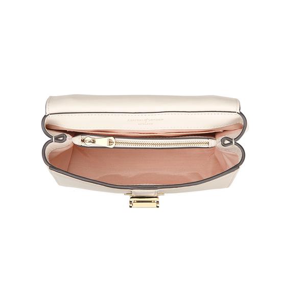 Small Lottie Bag in Smooth Ivory & Zebra Haircalf from Aspinal of London