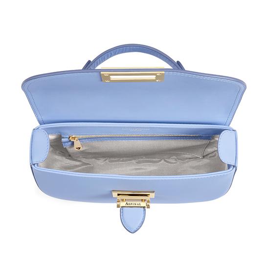 Letterbox Saddle Bag in Smooth Misty Blue from Aspinal of London