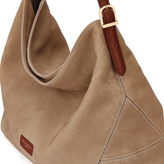 Aspinal Hobo Bag in Fog Nubuck from Aspinal of London