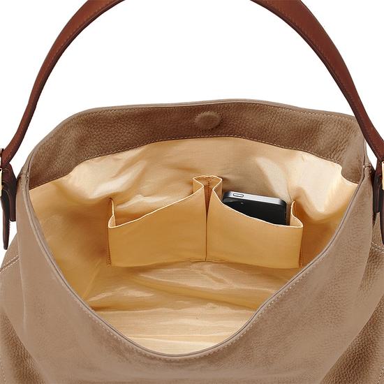 Aspinal Hobo Bag in Fog Nubuck from Aspinal of London
