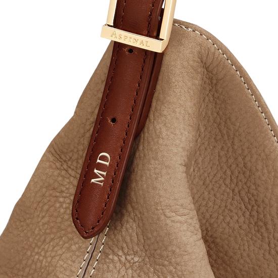 Aspinal Hobo Bag in Fog Nubuck from Aspinal of London