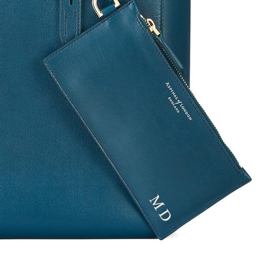 Aspinal Essential Tote in Peacock Kaviar & Silver Suede from Aspinal of London