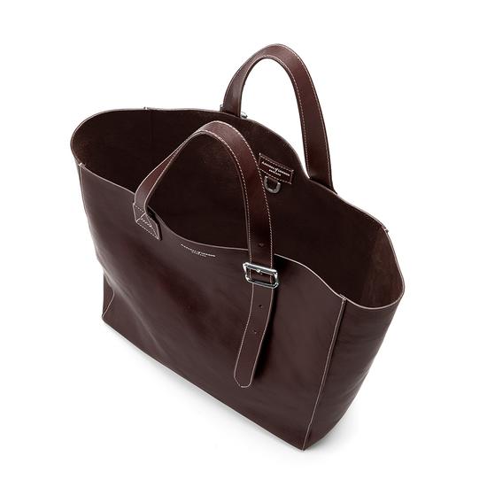 Editor's 'A' Tote in Smooth Brown & Brown Suede from Aspinal of London
