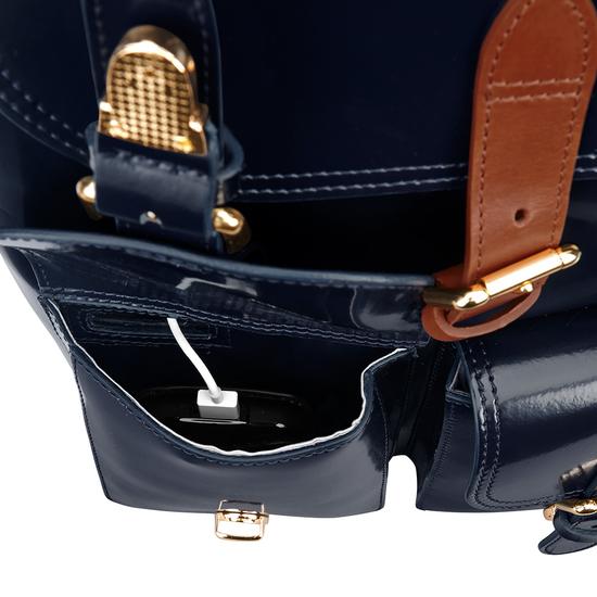 Oxford Backpack in Blue Moon Polish from Aspinal of London