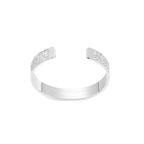 Cleopatra Skinny Cuff Bracelet in Silver Python Print from Aspinal of London