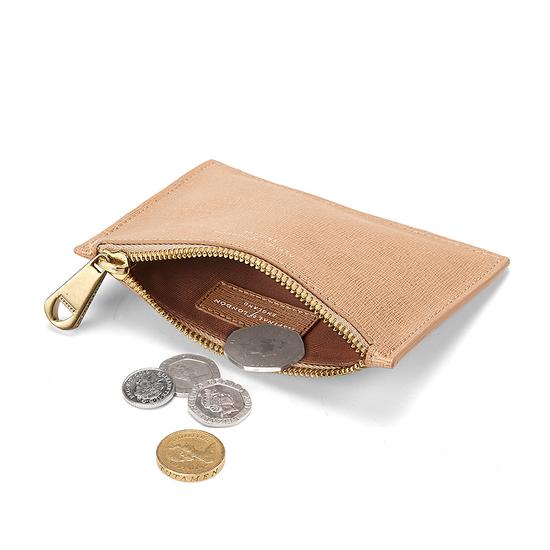 Small Essential Flat Pouch in Deer Saffiano from Aspinal of London