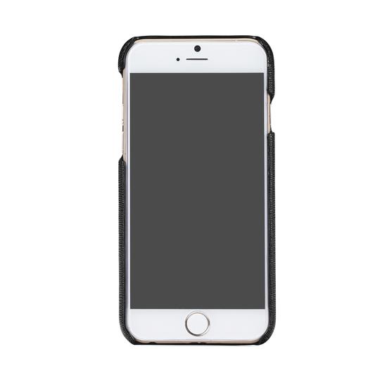 iPhone 6 Plus Leather Cover in Black Saffiano & Black Suede from Aspinal of London