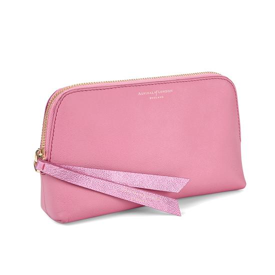 Small Essential Cosmetic Case in Blossom Kaviar from Aspinal of London