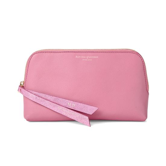 Small Essential Cosmetic Case in Blossom Kaviar from Aspinal of London