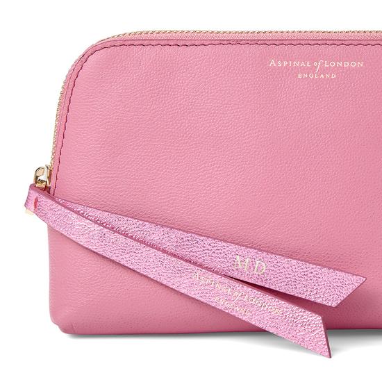 Small Essential Cosmetic Case in Blossom Kaviar from Aspinal of London