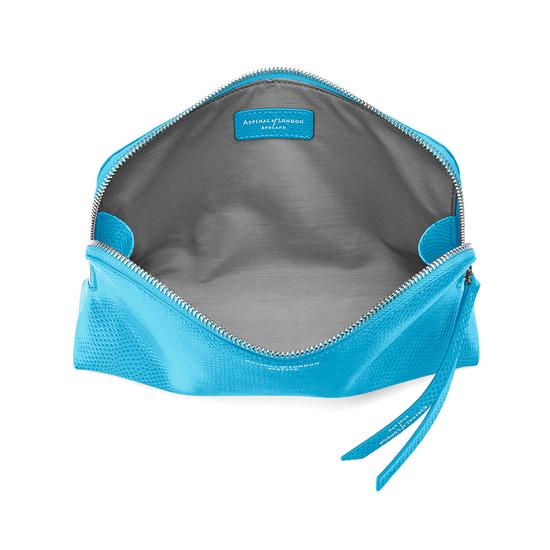 Large Essential Cosmetic Case in Aquamarine Lizard from Aspinal of London