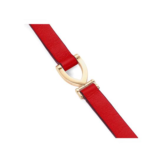 Stirrup Bracelet in Smooth Scarlet from Aspinal of London