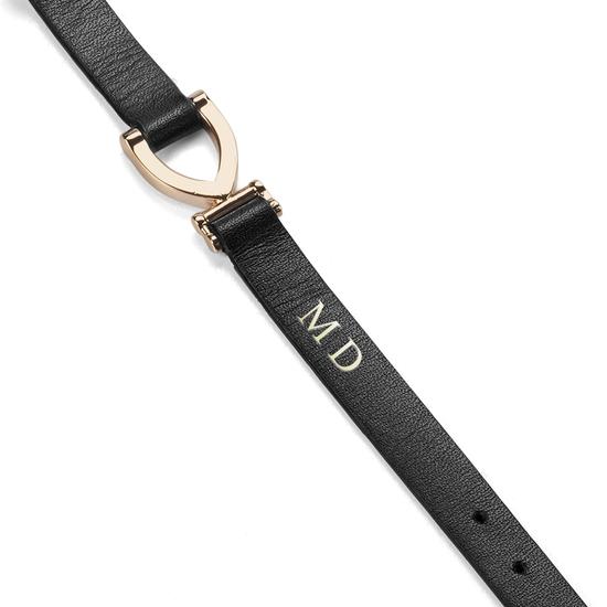 Stirrup Bracelet in Smooth Burgundy from Aspinal of London