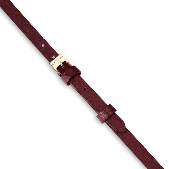 Mayfair Skinny Double Wrap Leather Bracelet in Smooth Bordeaux from Aspinal of London