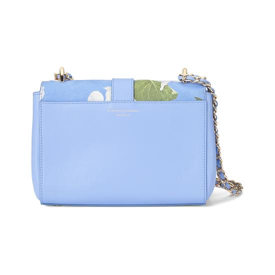 Beautiful Soul Lottie Bag in Smooth Misty Blue & Blossom Print from Aspinal of London