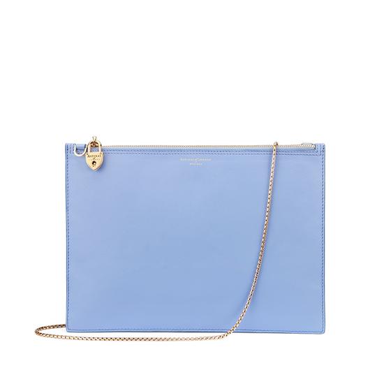 Soho Clutch in Smooth Misty Blue from Aspinal of London
