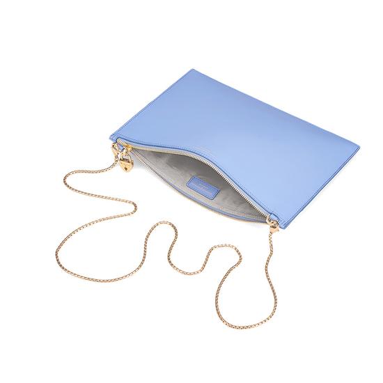 Soho Clutch in Smooth Misty Blue from Aspinal of London