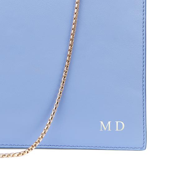 Soho Clutch in Smooth Misty Blue from Aspinal of London