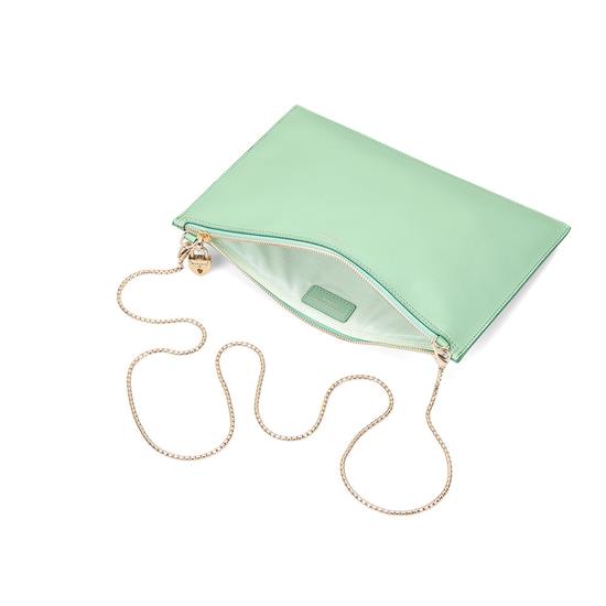 Soho Clutch in Smooth Peppermint from Aspinal of London