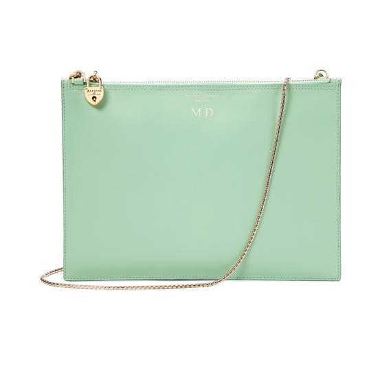 Soho Clutch in Smooth Peppermint from Aspinal of London