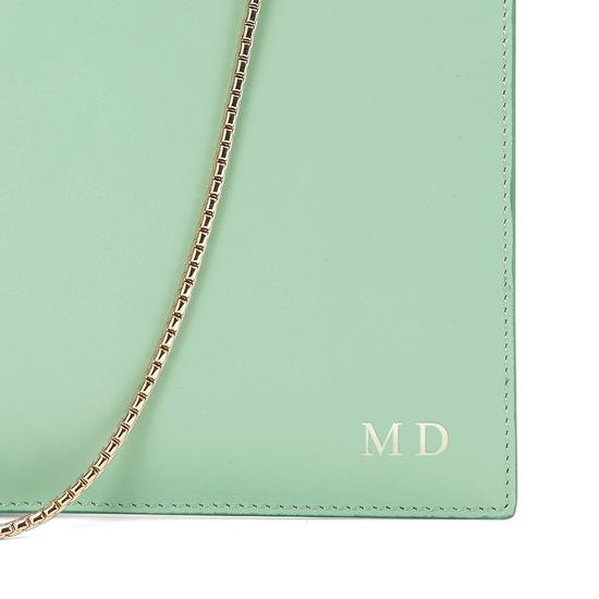 Soho Clutch in Smooth Peppermint from Aspinal of London