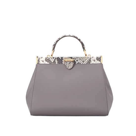 Small Florence Frame Bag in Chanterelle & Python Print from Aspinal of London