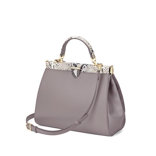 Small Florence Frame Bag in Chanterelle & Python Print from Aspinal of London