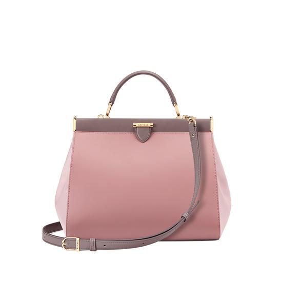 Small Florence Frame Bag in Dusky Pink, Rose Dust & Chanterelle from Aspinal of London