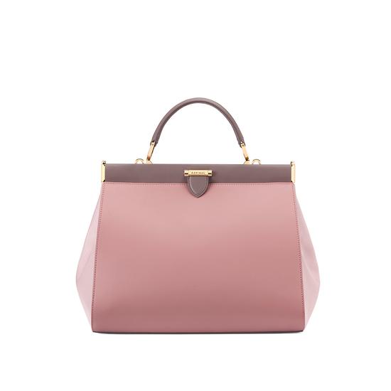 Small Florence Frame Bag in Dusky Pink, Rose Dust & Chanterelle from Aspinal of London